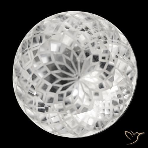 Quartz blanc naturelle coupe roude, 77,33 ct, VS