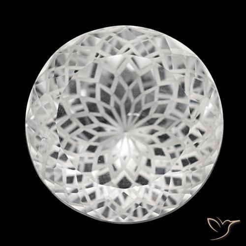 Quartz blanc de 51,15 ct, rond, VVS-VS