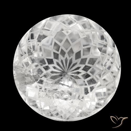 Quartz blanc naturelle coupe roude, 39,82 ct, VS-SI