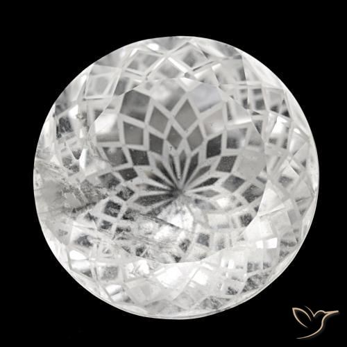 Quartz blanc naturelle coupe roude, 39,82 ct, VS-SI