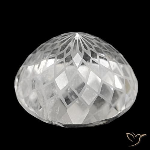 Quartz blanc naturelle coupe roude, 39,82 ct, VS-SI
