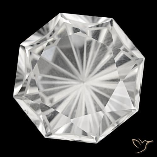 Quartz blanc naturelle taille émeraude, 48,56 ct, VS