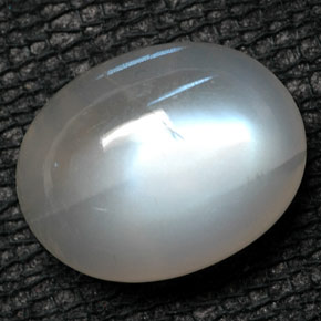 Pierre de lune arc-en-ciel blanc naturelle transparent, 5,72 ct, transparent / translucide