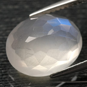 Pierre de lune arc-en-ciel Blanc naturelle Transparent, 4.87 ct, Transparent / Translucide