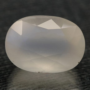 Pierre de lune arc-en-ciel Blanc naturelle Transparent, 6.67 ct, Transparent / Translucide