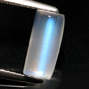 Pierre de lune arc-en-ciel Blanc naturelle Transparent, 1.88 ct, Transparent / Translucide