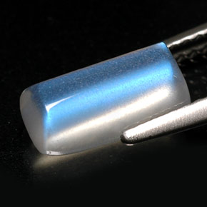 Pierre de lune arc-en-ciel Blanc naturelle Transparent, 1.88 ct, Transparent / Translucide