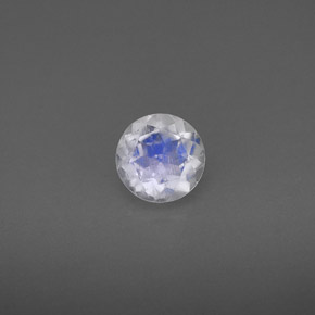 Pierre de lune arc-en-ciel blanc naturelle transparent, 0,71 ct, transparent / translucide