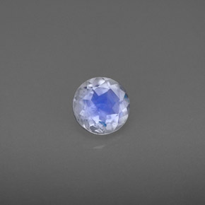 Pierre de lune arc-en-ciel blanc naturelle transparent, 0,71 ct, transparent / translucide