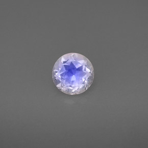 Pierre de lune arc-en-ciel blanc naturelle transparent, 0,74 ct, transparent / translucide