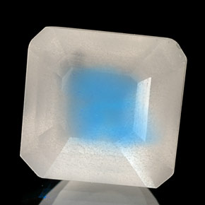 Pierre de lune arc-en-ciel Blanc bleu naturelle Transparent, 1.52 ct, Transparent / Translucide