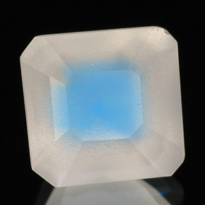 Pierre de lune arc-en-ciel Blanc bleu naturelle Transparent, 1.52 ct, Transparent / Translucide