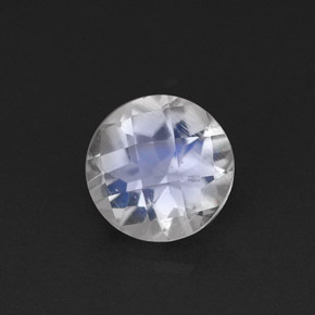 Pierre de lune arc-en-ciel blanc naturelle transparent, 0,70 ct, transparent / translucide