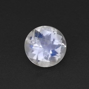 Pierre de lune arc-en-ciel blanc naturelle transparent, 0,70 ct, transparent / translucide