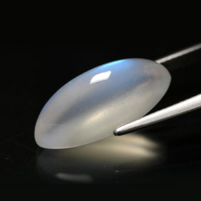 Pierre de lune arc-en-ciel Bleu blanc naturelle Transparent, 8.94 ct, Transparent / Translucide