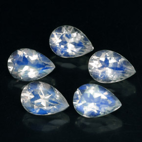 Achetez naturel ct bleue pierre de lune arc-en-ciel gems, en forme de poire, en provenance inde chez gemselect. en stock, livraison internationale!