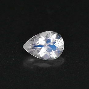 Pierre de lune arc-en-ciel bleue naturelle en forme de poire, 0,35 ct, VS
