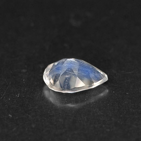 Pierre de lune arc-en-ciel bleue naturelle en forme de poire, 0,35 ct, VS