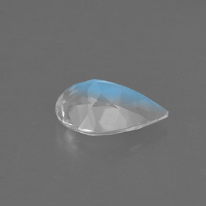 Pierre de lune arc-en-ciel Bleu blanc naturelle En forme de poire, 0.66 ct, VVS-VS