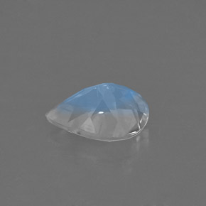 Pierre de lune arc-en-ciel Bleu blanc naturelle En forme de poire, 0.65 ct, VVS-VS