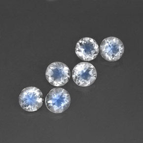 Achetez naturel ct Bleu blanc Pierre de lune arc-en-ciel gems, Transparent, En provenance Inde chez GemSelect. En stock, livraison internationale!