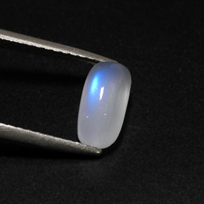Pierre de lune arc-en-ciel Bleu blanc naturelle Transparent, 1.39 ct, Transparent / Translucide