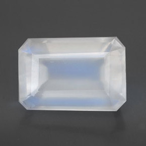 Pierre de lune arc-en-ciel Bleu blanc naturelle Transparent, 8.24 ct, Transparent / Translucide