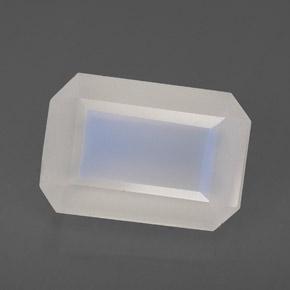 Pierre de lune arc-en-ciel blanc naturelle transparent, 6,93 ct, transparent / translucide