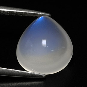 Pierre de lune arc-en-ciel Bleu blanc naturelle Transparent, 5.54 ct, Transparent / Translucide