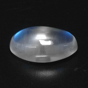 Pierre de lune arc-en-ciel blanc naturelle coupe ovale, 2,88 ct, transparent
