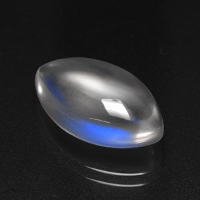 Pierre de lune arc-en-ciel Bleu blanc naturelle Transparent, 6.99 ct, Transparent / Translucide