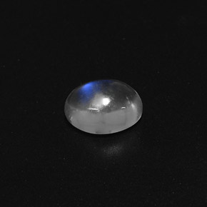 Pierre de lune arc-en-ciel Bleu blanc naturelle Coupe ovale, 1.75 ct, Transparent