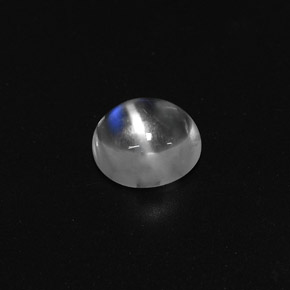 Pierre de lune arc-en-ciel blanc naturelle coupe ovale, 2,34 ct, transparent