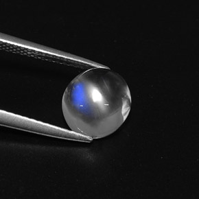 Pierre de lune arc-en-ciel blanc naturelle coupe ovale, 2,34 ct, transparent