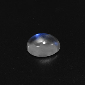 Pierre de lune arc-en-ciel blanc naturelle coupe ovale, 1,85 ct, transparent