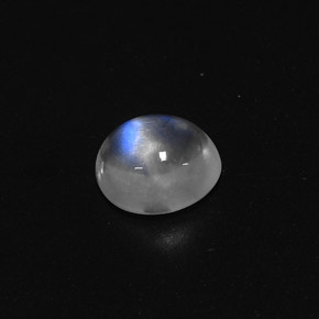 Pierre de lune arc-en-ciel blanc naturelle coupe ovale, 2,42 ct, transparent