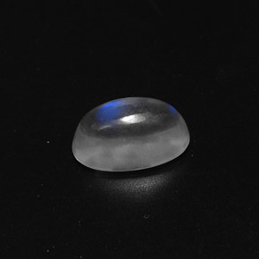 Pierre de lune arc-en-ciel Bleu blanc naturelle Coupe ovale, 2.38 ct, Transparent