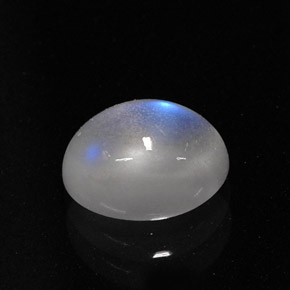 Pierre de lune arc-en-ciel Bleu blanc naturelle Coupe ovale, 1.60 ct, Translucide