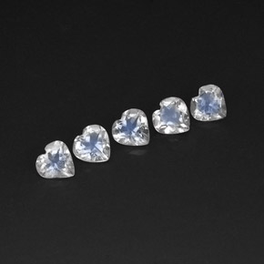 Achetez naturel ct blanc pierre de lune arc-en-ciel gems, forme de coeur, en provenance sri lanka chez gemselect. en stock, livraison internationale!