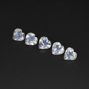 Achetez naturel ct blanc pierre de lune arc-en-ciel gems, forme de coeur, en provenance sri lanka chez gemselect. en stock, livraison internationale!