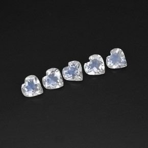 Achetez naturel ct blanc pierre de lune arc-en-ciel gems, forme de coeur, en provenance sri lanka chez gemselect. en stock, livraison internationale!