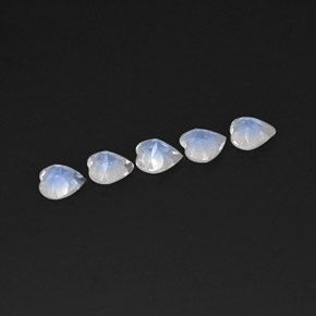 Achetez naturel ct blanc pierre de lune arc-en-ciel gems, forme de coeur, en provenance sri lanka chez gemselect. en stock, livraison internationale!