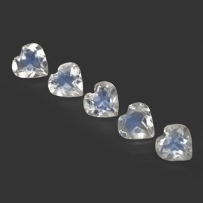 Achetez naturel ct blanc pierre de lune arc-en-ciel gems, forme de coeur, en provenance sri lanka chez gemselect. en stock, livraison internationale!