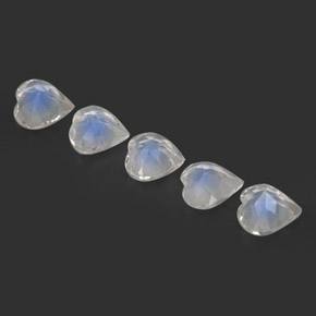Achetez naturel ct blanc pierre de lune arc-en-ciel gems, forme de coeur, en provenance sri lanka chez gemselect. en stock, livraison internationale!
