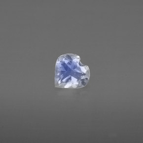 Pierre de lune arc-en-ciel blanc naturelle forme de coeur, 0,29 ct, transparent