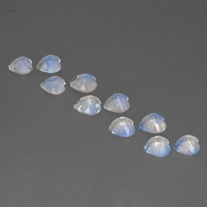 Achetez naturel ct blanc pierre de lune arc-en-ciel gems, forme de coeur, en provenance inde chez gemselect. en stock, livraison internationale!