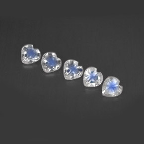 Achetez naturel ct blanc pierre de lune arc-en-ciel gems, forme de coeur, en provenance inde chez gemselect. en stock, livraison internationale!