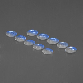 Achetez naturel ct blanc pierre de lune arc-en-ciel gems, coupe ovale, en provenance inde chez gemselect. en stock, livraison internationale!