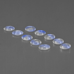 Achetez naturel ct Bleu blanc Pierre de lune arc-en-ciel gems, Coupe ovale, En provenance Inde chez GemSelect. En stock, livraison internationale!
