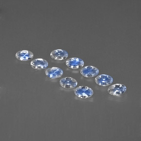 Achetez naturel ct blanc pierre de lune arc-en-ciel gems, coupe ovale, en provenance inde chez gemselect. en stock, livraison internationale!